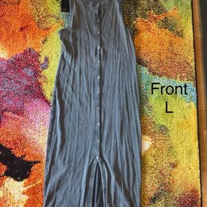 Zara Charcoal Sleeveless Maxi Dress